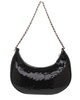 CELINE Ava Chain Medium Leather & Sequins Hobo Bag