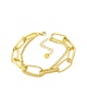 ADORNIA 14K Plated Paperclip Chain Bracelet