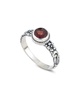 Samuel B. Silver 0.75 ct. tw. Garnet Floral Ring