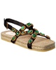 Gucci Leather-Trim Sandal