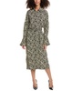 GANNI Printed Crepe Shirtdress