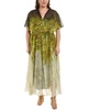 Marina Rinaldi Plus Dipinto Silk-Blend Dress