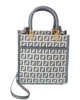 FENDI Sunshine Mini FF Jacquard & Leather Tote