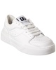 White Leather Sneakers with Logo Details