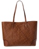 Frye Melissa Basket Woven Leather Shopper Tote