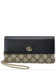 Gucci GG Marmont GG Supreme Canvas & Leather Wallet On Chain