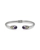 Samuel B. 18K & Silver 2.60 ct. tw. Amethyst Twisted Cable Bangle Bracelet