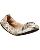 TOD’s Gommino Metallic Leather Ballerina Flat