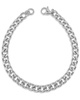 ADORNIA Rhodium Plated Cuban Chain Bracelet