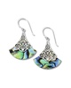 Samuel B. Silver Abalone Filigree Drop Earrings