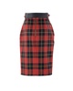 Tartan Belted Midi Skirt Elisabetta Franchi