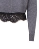 Lace-detailed Knitted Polo Jumper