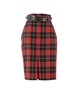 Tartan Belted Midi Skirt Elisabetta Franchi