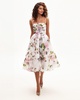 Apple Blossom spaghetti strap midi dress