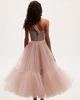 Misty Rose One-Shoulder Cocktail Tulle Dress