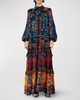 Ainika Tapestry Tiered Maxi Dress