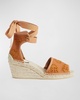 Damita GG Eyelet Wedge Espadrille Sandals