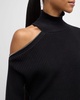 Neumi Cut-Out Turtleneck Cropped Sweater