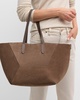 Small Geometric Suede Tote Bag