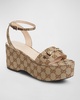 Lady GG Canvas Bit Platform Sandals