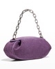 Dinner Roll Suede Chain Top-Handle Bag