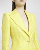 Flower Matelasse Jacquard Single-Breasted Blazer Jacket