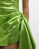 Strapless Metallic Mini Dress with Ruching