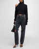 Neumi Cut-Out Turtleneck Cropped Sweater