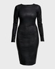 Mrs. Smith Stretch Leather Knee-Length Dress