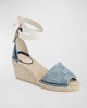 Pilar GG Denim Espadrille Sandals