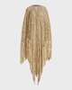 Annisten Fringe-Trim Lambskin Shawl