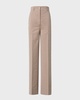 Chiara High-Rise Cotton-Blend Seersucker Wide-Leg Ankle Pants