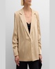 Hope Single-Button Metallic Shimmer Jacket