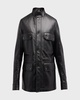 Men's Leather Field Jacket