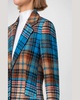 Tartan Check Tweed Single-Breasted Blazer Jacket