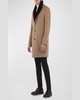 Men's Loro Piana Cashmere Short Coat with Detachable Lamb Shearling Collar