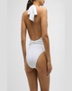 Raquel Solid Backless One-Piece Swimsuit 