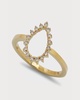 Mini 3-Prong Open Teardrop Ring