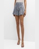 Billie Pleated Striped Shorts