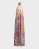 Ziggy Floral-Print Halter Maxi Dress