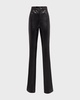 Beverly High-Rise Skinny Flare Faux Leather Jeans