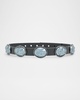 Oval Pearly Leather Station Belt