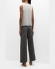 Cropped Wide-Leg Hemp-Cotton Pants