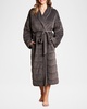 LuxeChic Quilted Shawl-Collar Blanket Robe