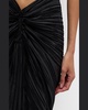 Sonoma Pleated Satin Midi Slit Skirt