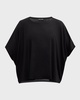 Boxy Dolman-Sleeve Jersey Top