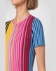 Merino Wool Reverse Rainbow Ribbed Knit Top