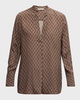 Mabillon Pleated Monogram-Print Shirt