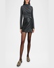 Deanna Belted Faux Leather Mini Skirt 