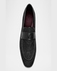 Flaneur Lace Leather Heeled Loafers